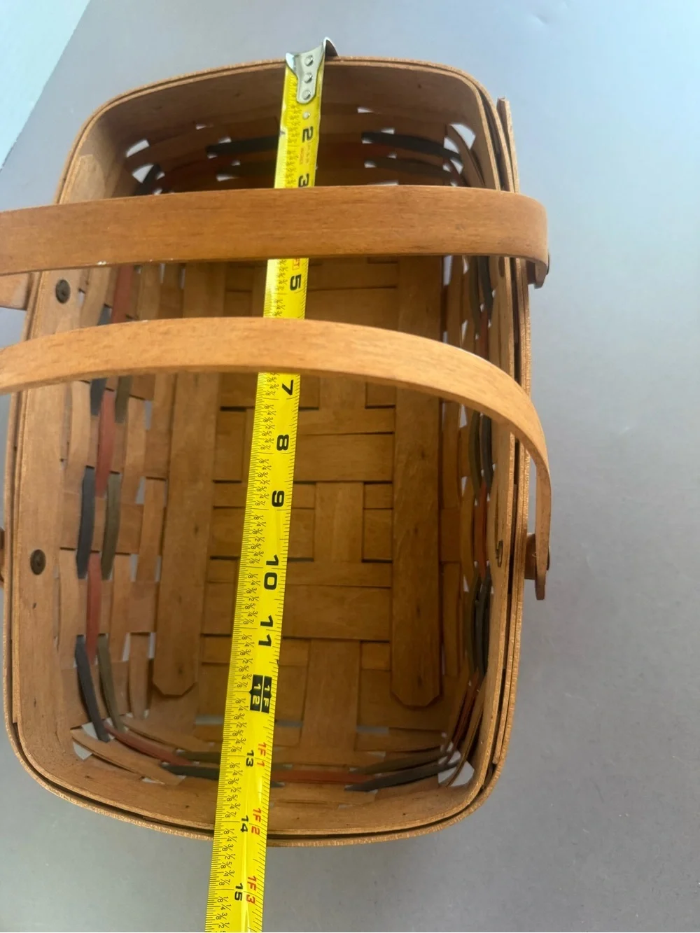 Longaberger Rectangular Woven Basket in Brown and Tan